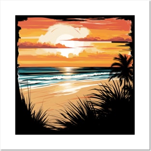 Sun Rise Beach Posters and Art